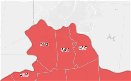 As of Nov. 23, the Kentucky Department of Public Health showed Boone County as a critical county with a weekly average of 77.2 new cases per day 100,000 residents.