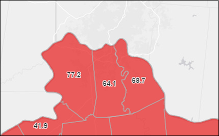 As of Nov. 23, the Kentucky Department of Public Health showed Boone County as a "critical" county with a weekly average of 77.2 new cases per day 100,000 residents.