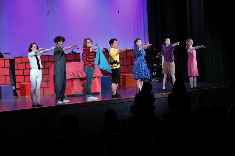 The ensemble performs during BCHSs performance of Your a Good Man, Charlie Brown on May 6.