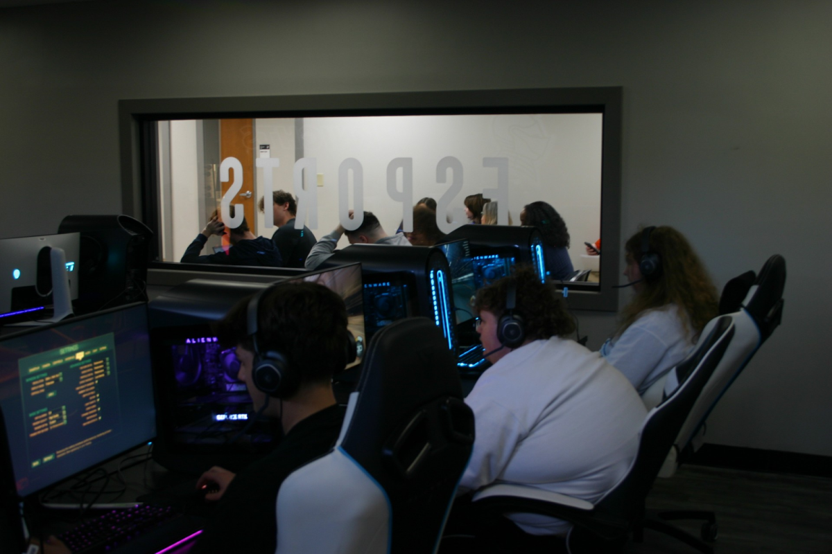 Photo sent in from Derek Vaske of Rocket League players Will Burns, Riley Parnell, Matthew McGahee (left to right) at their two– day long tournament in Louisville on March 9 through March 10. 