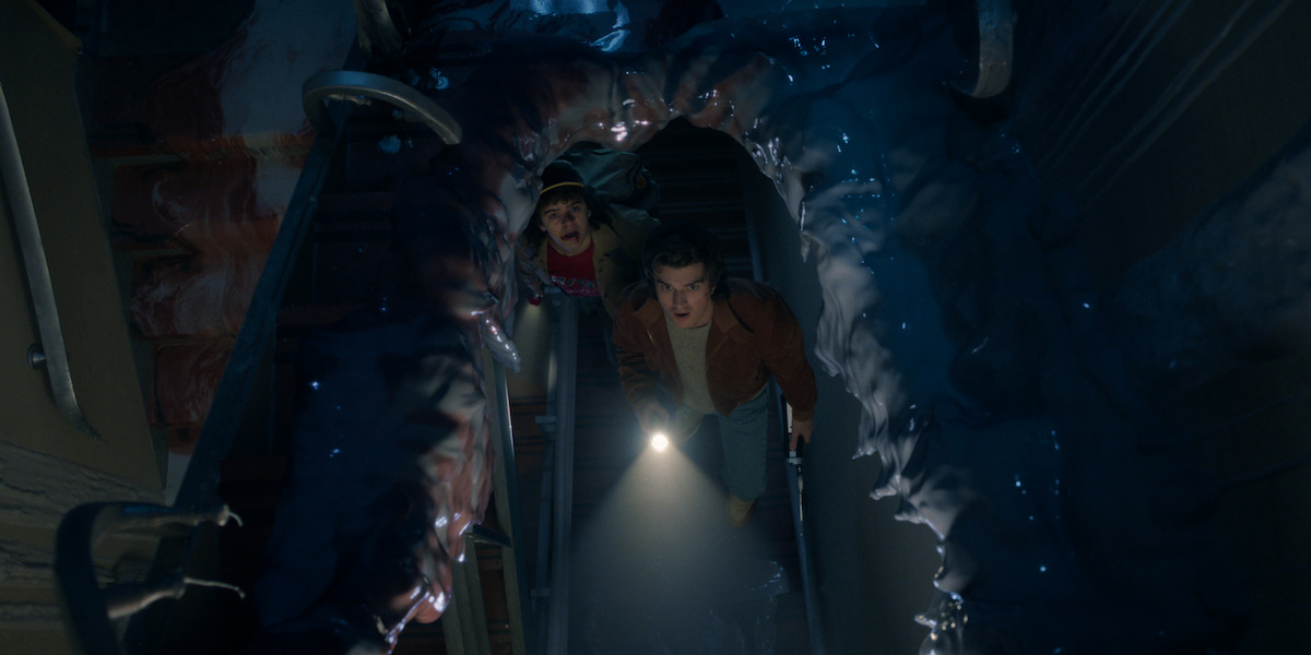 Dustin Henderson (Gaten Matarazzo) and Steve Harrington (Joe Keery) as seen in a trailer for Season 5 of Netlifx's "Stranger Things."